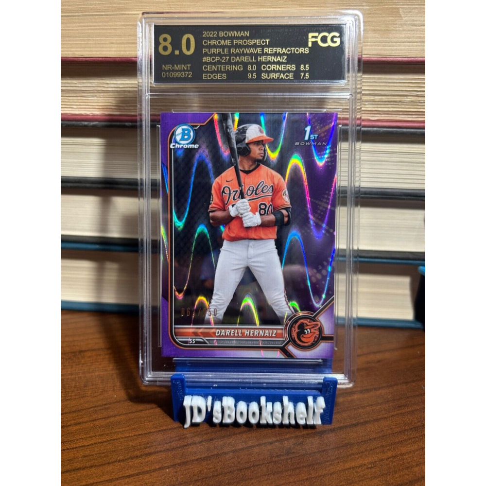 2022 Bowman Chrome Prospects PurpleRayWave Refractor /250 Darell Hernaiz #BCP-27